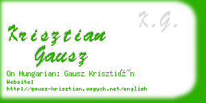 krisztian gausz business card